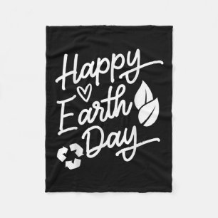 Earth Day National Environmental Protection Happy Fleece Blanket