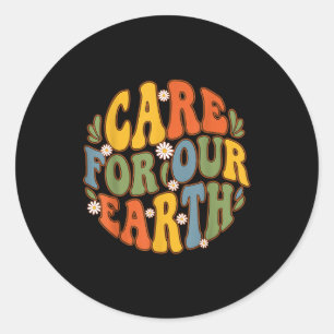Earth day nature love eco friendly environmental classic round sticker
