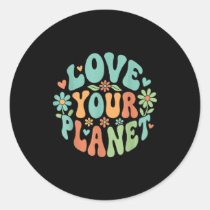 Earth day nature love eco friendly environmental classic round sticker