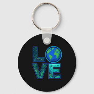 Earth day nature love eco friendly environmental key ring