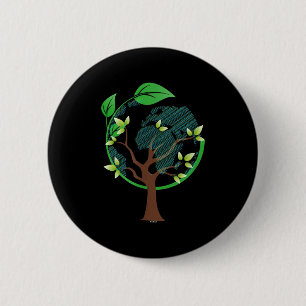 Earth Day Nature Lovers Conservationalist Ecologis 6 Cm Round Badge