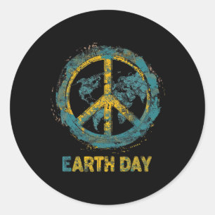 Earth Day Nature Planet Conservation Tree Men Wome Classic Round Sticker