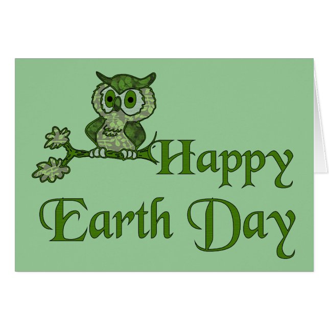 Earth Day Owl (Front Horizontal)