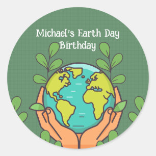 Earth Day Party  Classic Round Sticker