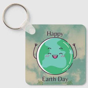 Earth Day Party Key Ring