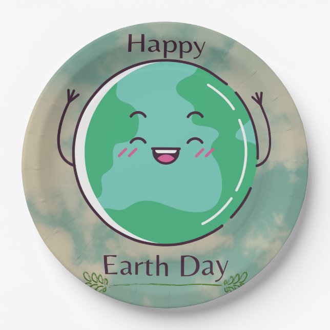 Earth Day Party  Paper Plate (Front)
