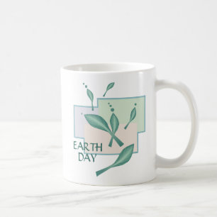 Earth Day Pastel Eco Leaves Green Fantasy 3D Art Coffee Mug