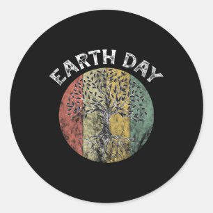 Earth Day Planet Anniversary Earth Day Everyday Vi Classic Round Sticker