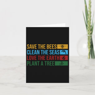 Earth Day Planet Environmental Science Save The Be Card