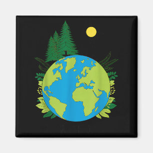 Earth day planet nature green planet save the eart magnet