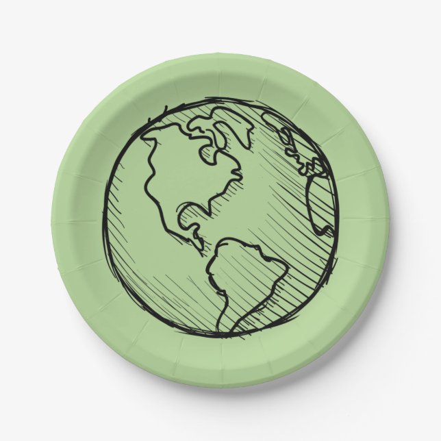 Earth Day Planet Plates & Party Supply (Front)