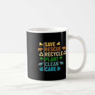 Earth Day Planet Save Bees Rescue Animals Recycled Coffee Mug