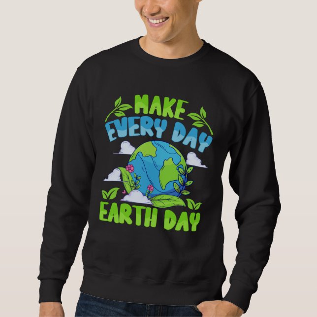 Earth Day Planet Vegan Animals Environment Generic Sweatshirt (Front)