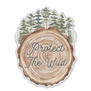 Earth Day Quote Wood Disc Pine Trees Environment