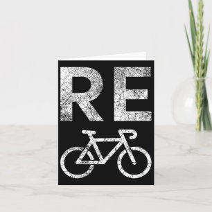 Earth Day Recycle Bicycle Pun Card