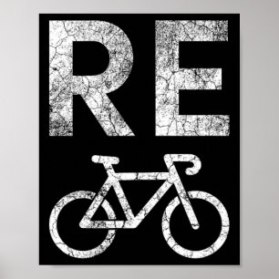Earth Day Recycle Bicycle Pun  Poster