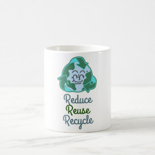earth day, reduce reuse recycle, love earth coffee mug