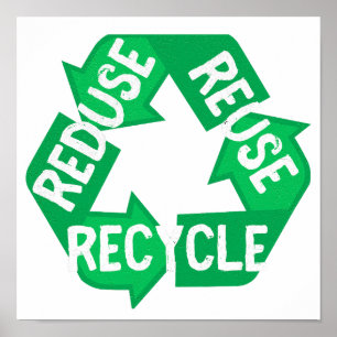 Earth Day Reduce Reuse Recycle Mobius Loop Poster