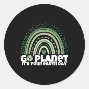 Earth Day Restore Earth Nature Planet Cute Earth D Classic Round Sticker