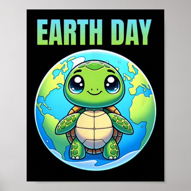 Earth Day Restore Earth Turtle 2025  Poster (Front)
