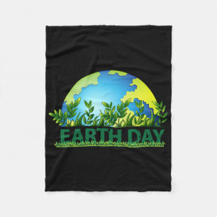 Earth Day Restore Save Earth Save The Planet Fleece Blanket