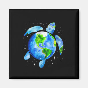 Earth Day Restore Save The Planet Earth Sea Turtle Magnet