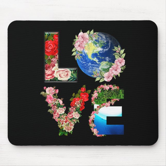 Earth Day - Save Love The World  Mouse Pad (Front)
