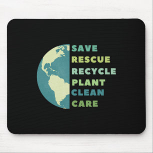 Earth Day Save Mouse Pad