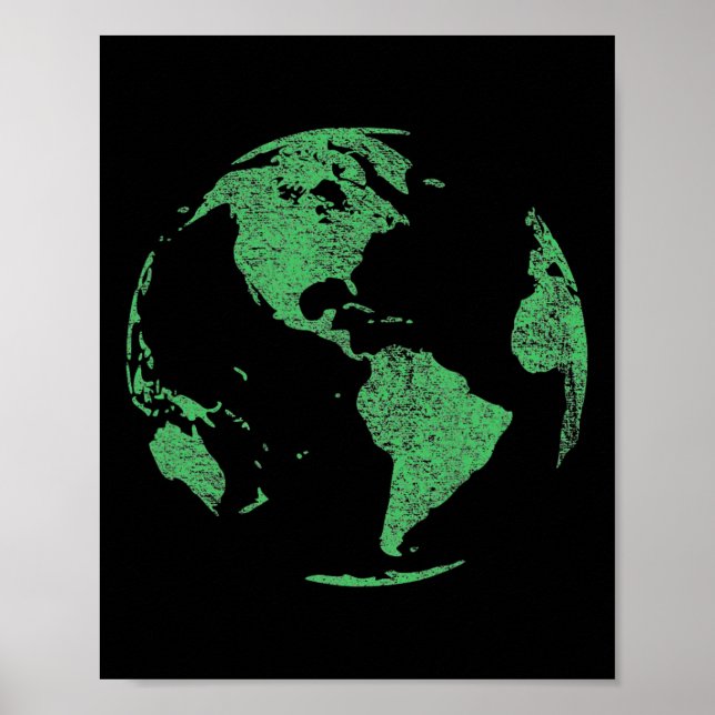 Earth Day Save Our Planet Climate Change Globe Wor Poster (Front)