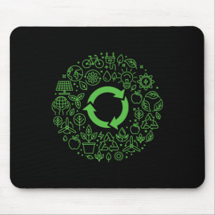 Earth Day Save Our Planet Recycle Environmental Mouse Pad