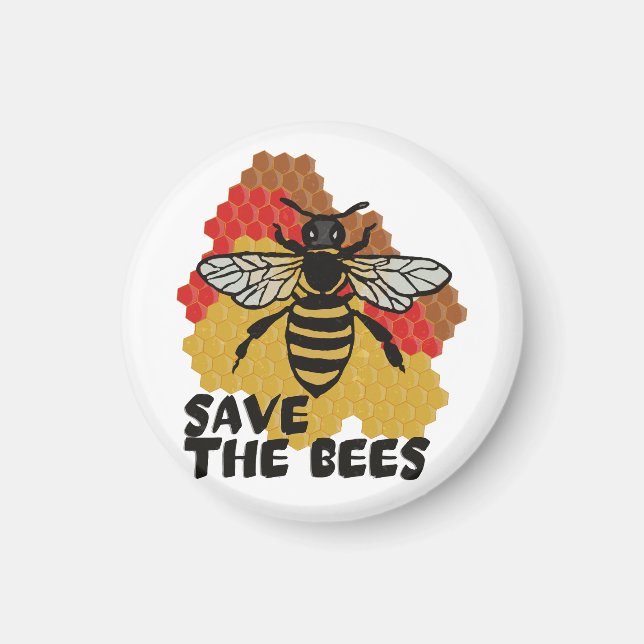 Earth Day, Save The Bees Magnet (Front)