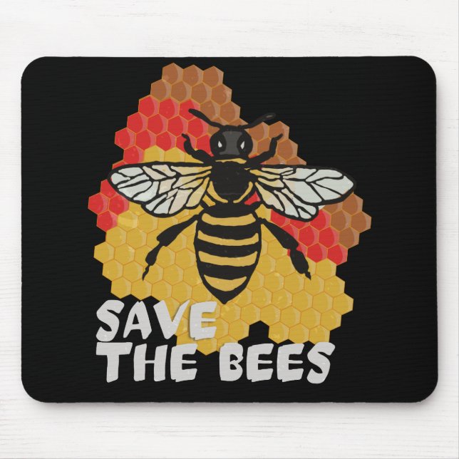 Earth Day, Save The Bees Mouse Pad (Front)