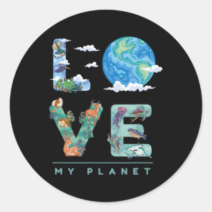 Earth Day Save The Planet Enviroment Eco Climate C Classic Round Sticker