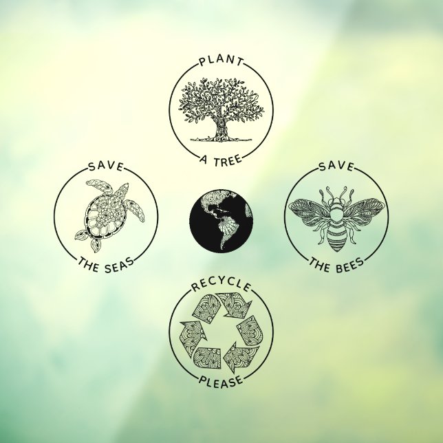 Earth Day Save the Planet  Water Bottle (Sheet 3)