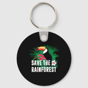 Earth Day Save The Rainforest Key Ring