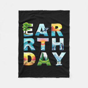 Earth Day Save Trees And Animals Environmental Pro Fleece Blanket