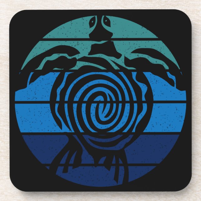 Earth Day, Sea Turtle, Clean the Ocean Coaster (Front)
