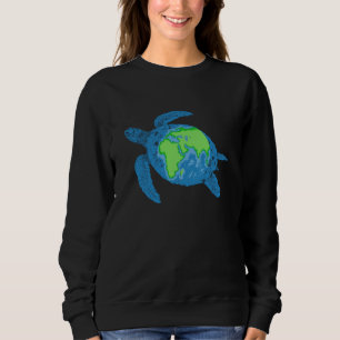 Earth Day Sea Turtle Graphic Sweatshirt