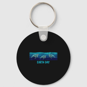 Earth day sea turtle planet anniversary key ring