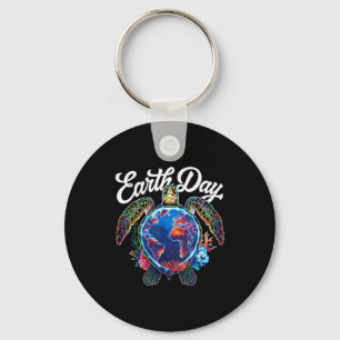 Earth Day Sea Turtle Restore Earth Save The Earth Key Ring