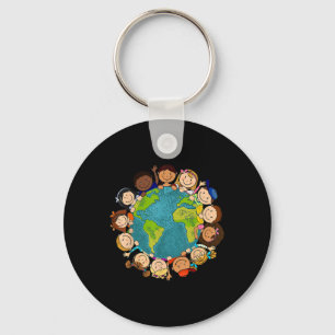 Earth Day Shirt Cute Kids Toddler Boys Teacher Gir Key Ring