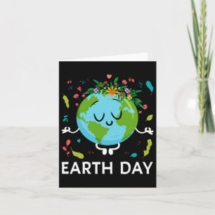 Earth Day Shirt Floral Cute And Peaceful Planet Ea Card