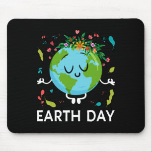 Earth Day Shirt Floral Cute And Peaceful Planet Ea Mouse Pad