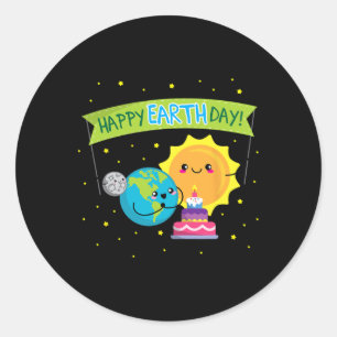Earth Day Shirt For Kids Funny Cute Earthday Classic Round Sticker