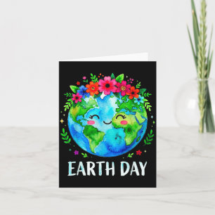 Earth Day Shirt Happy Floral Planet Save Earth Card