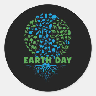 Earth Day Shirt Kids Classic Round Sticker