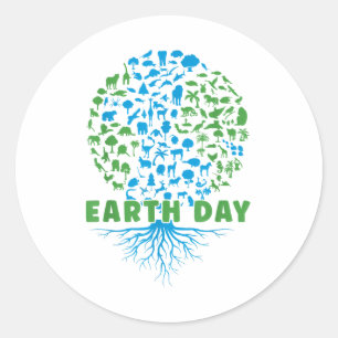 Earth Day Shirt Kids , Women & Men Cute 55th Earth Classic Round Sticker