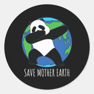 Earth Day Shirt Panda Save Mother Earth T Shirts C Classic Round Sticker