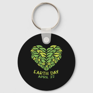 Earth Day Shirt Pro Environment Heart Plant Leaf A Key Ring