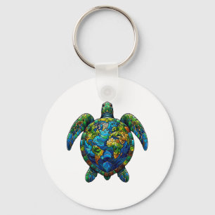 Earth Day Shirt Sea Turtle Save The Planet Women M Key Ring